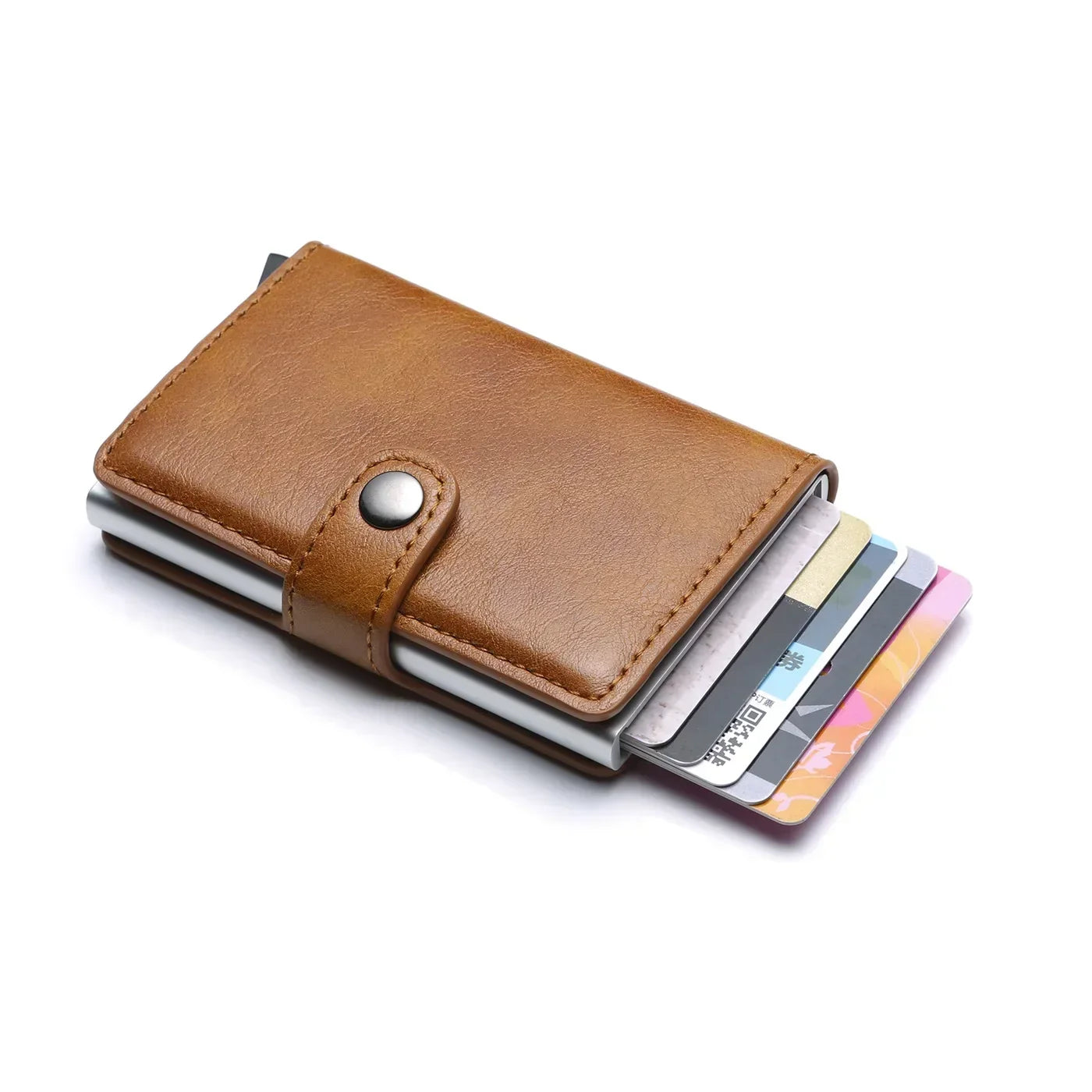 Rfid Credit Card Holder Men Wallets Luxury Small Smart Wallet Metal Business Mini Cardholder Case Women Minimalist Walet for Men - Ellianto fashion Men's