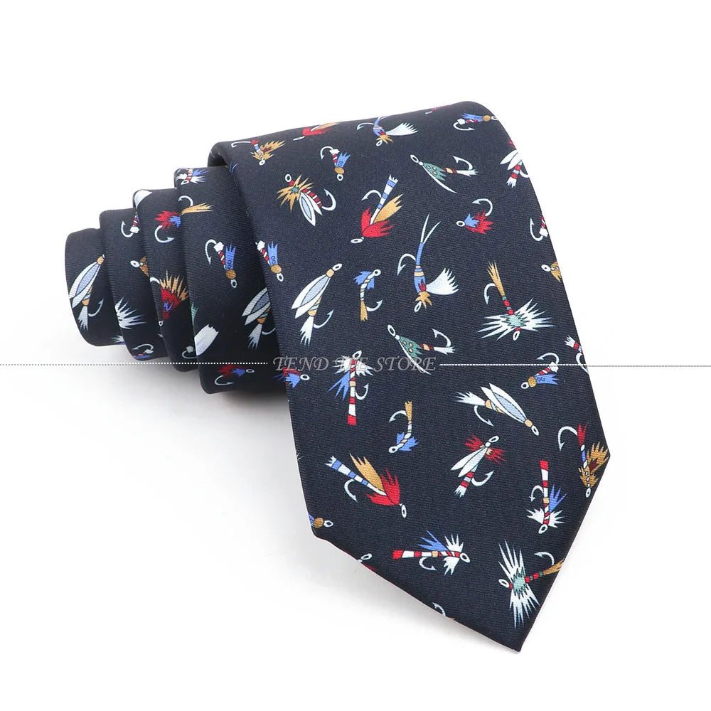 New 42 Colors Men Thin Silk Tie Soft Novelty Animal Fruit Skeleton Cravatas Casual Party Wedding Accessories Gift Free Shipping - Ellianto fashion Men's
