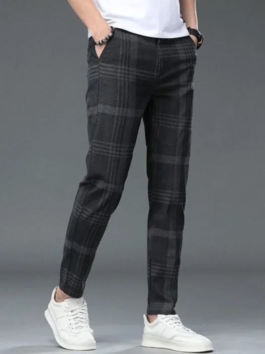 Work Social Tailoring Man Suits Pants Gray Business Trousers for Men Office Summer 2025 New in Chinese Homme Formal High Quality - Ellianto fashion Men's