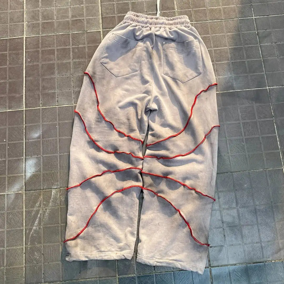2025 Gothic Embroidered Joggers – Retro Hip-Hop Style and Oversized Comfort for the Modern Gentleman