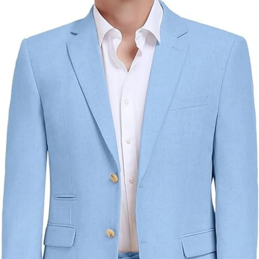 Men's tailored blazer slim-fit business suit jacket men's formal business suit jacket lightweight casual sport coat - Ellianto fashion Men's