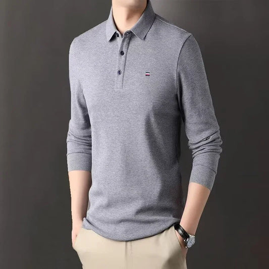 Hot Sale Comfortable Breathable Versatile Summer High Quality Top New Men Casual Polo Shirt Male Fashion Embroidered Long Sleeve - Ellianto fashion Men's