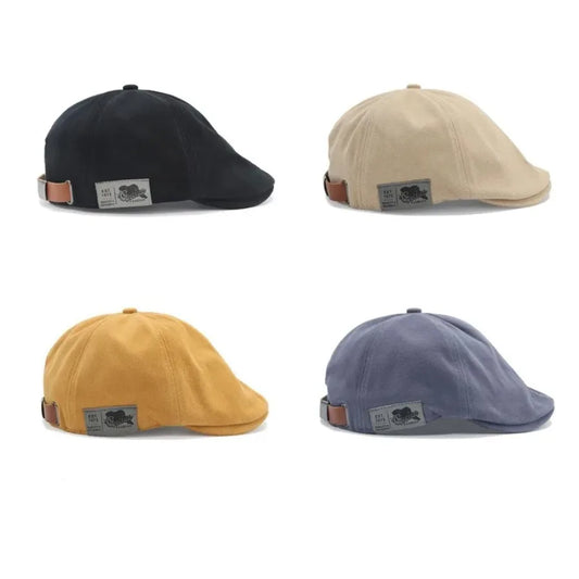 Retro Classic Beret for Men and Women Japanese Street Trend Wearing Duckbill Hats Instead Versatile for Summer and Autumn - Ellianto fashion Men's