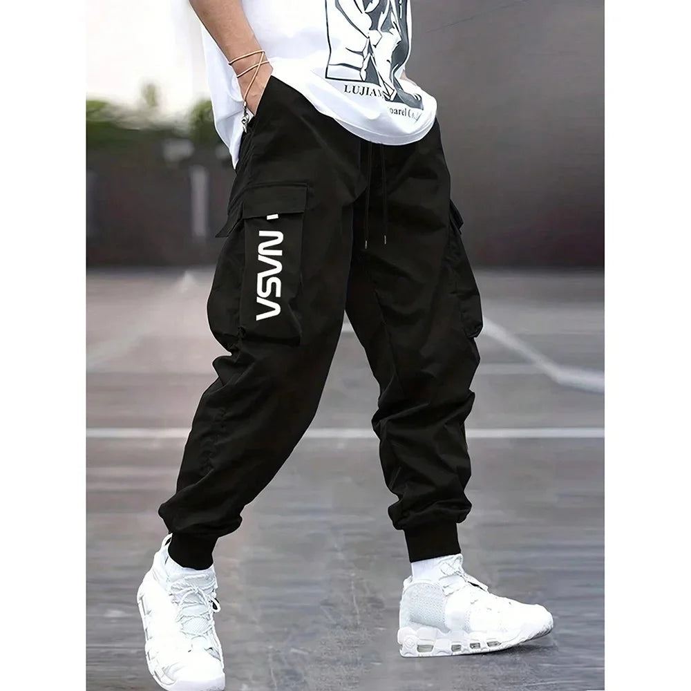 Fashionable High-Waisted Wide-Leg Casual Pants For Men New Summer Parachute Pants Versatile Sporty Trousers Ins Trendy - Ellianto fashion Men's