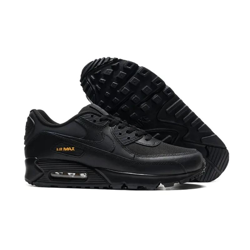 Nike Air Max 90 Fashionable Versatile Comfortable Height-increasing Air-cushioned Shock-absorbing Casual Running Shoe Black - Ellianto fashion Men's