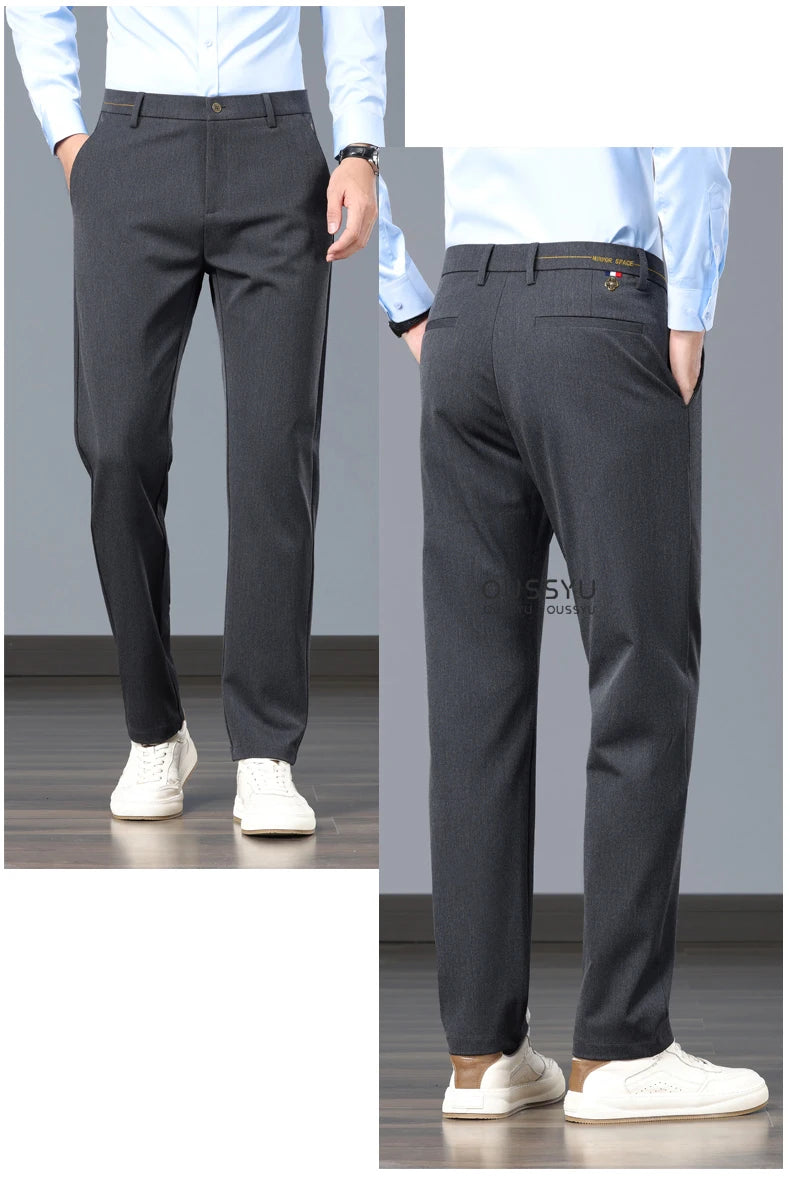 New Spring Summer Luxury Formal Pants Men Business Banquet Party Gentleman France Work Office Formal Pantalones Hombre Clothing - Ellianto fashion Men's