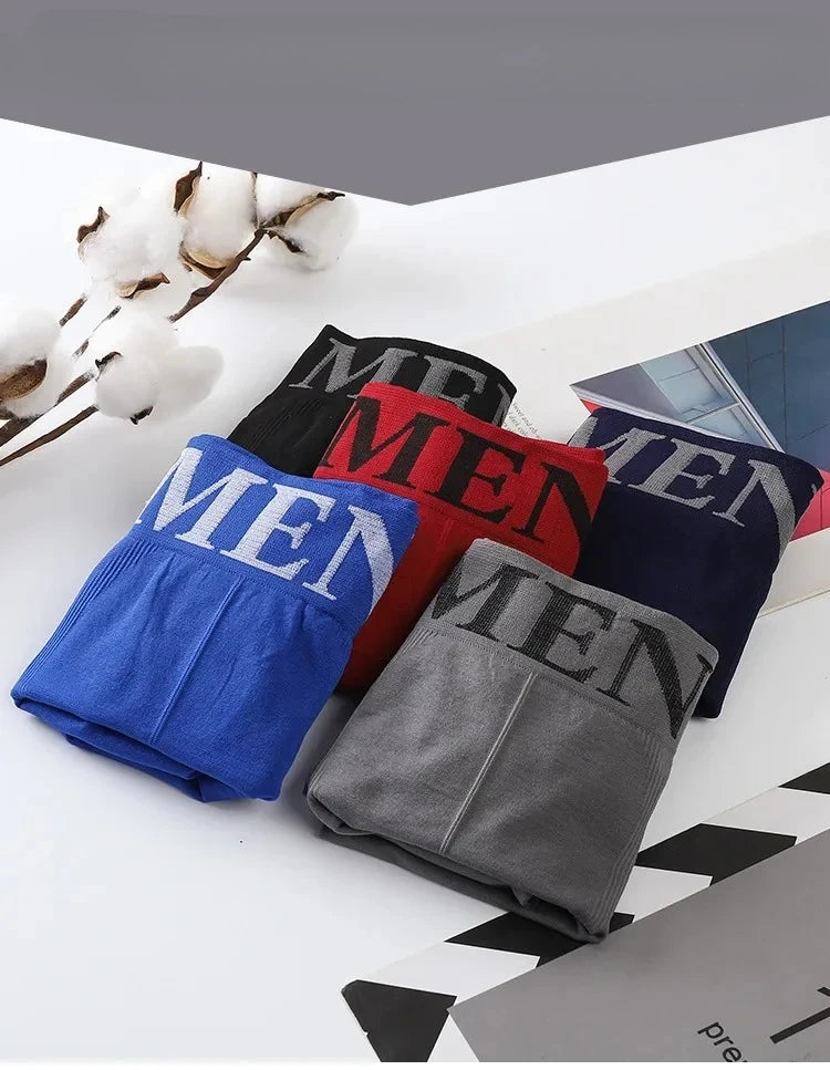 3Pcs/Lot Men's Panties Underwear Boxers Breathable Man Boxer Solid Underpants Comfortable Male Brand Shorts Black Blue Underwear - Ellianto fashion Men's