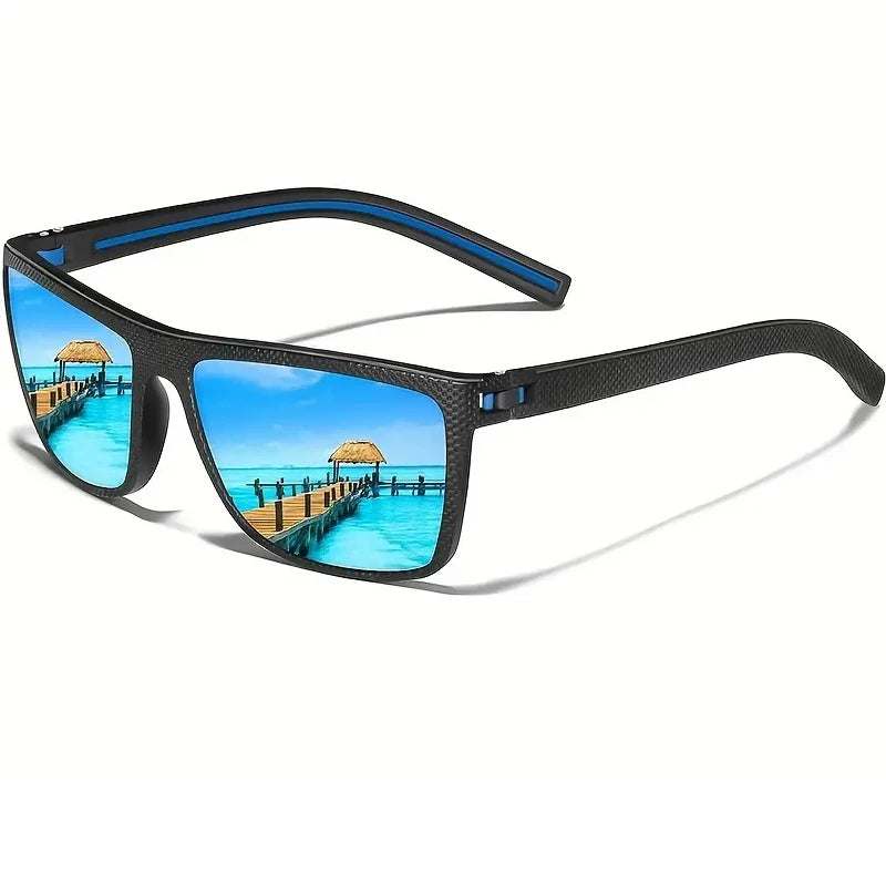 Square Polarized Sunglasses for Men and Women Lightweight Frame Sun Glasses with UV Protection - Ellianto fashion Men's