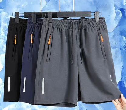 Summer Men Shorts Ice Silk Running Gym Sport Shorts Quick Dry Breathable Beach Short Pant Fitness Jogging Cool Casual Sportswear 2025 - Ellianto fashion Men's