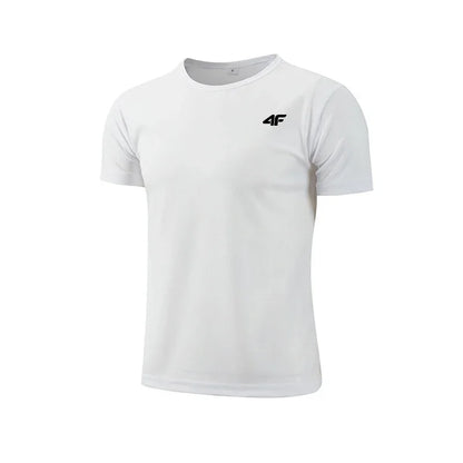 Men's Summer Exercise Trainning T-shirt High Quality Breathable Quick Dry Short Sleeved Top Marathon Gym Fitness Basketball Tees - Ellianto fashion Men's