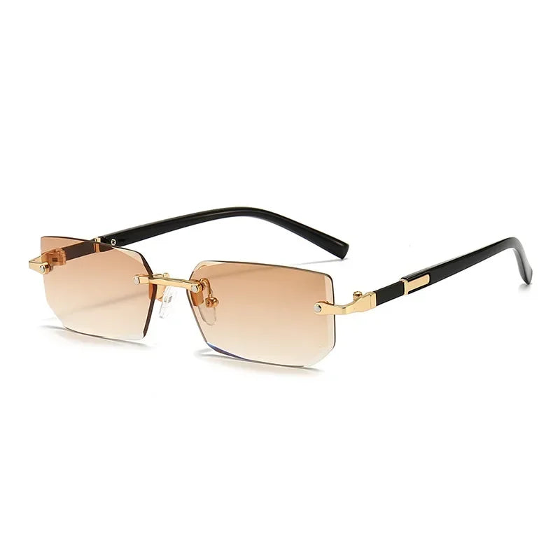 High Definition Sunglasses for Men Ladies Blue Light Blocking Eye Protection Eyewear Rimless Square Frame Eyeglasses Goggle - Ellianto fashion Men's