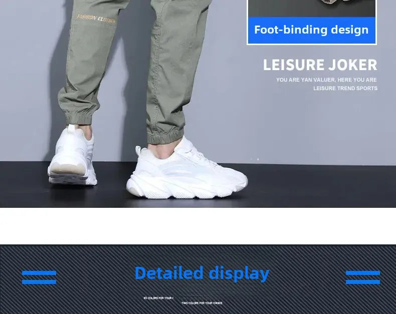 Summer Thin Men's Harajuku Cargo Pants Loose-Fit Sports Trendy Versatile Ankle-Length Casual Trousers - Ellianto fashion Men's