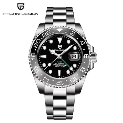 PAGANI DESIGN Automatic mechanical watch rubberstrap 100Mwaterproof night light sports outdoor casual Watch For Man reloj hombre - Ellianto fashion Men's