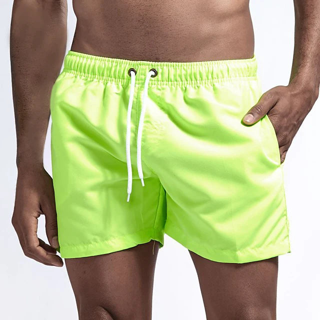 Men's Swim Shorts Swim Trunks Quick Dry Board Shorts Bathing Suit Breathable Drawstring With Pockets for Surfing Beach Summer - Ellianto fashion Men's