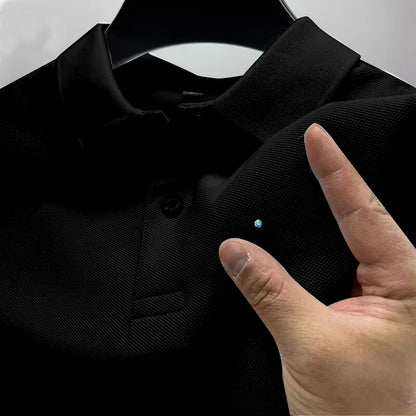 2025 men's comfortable polo shirt, luxurious, atmospheric, breathable, casual and fashionable, with a lapel design for summer - Ellianto fashion Men's