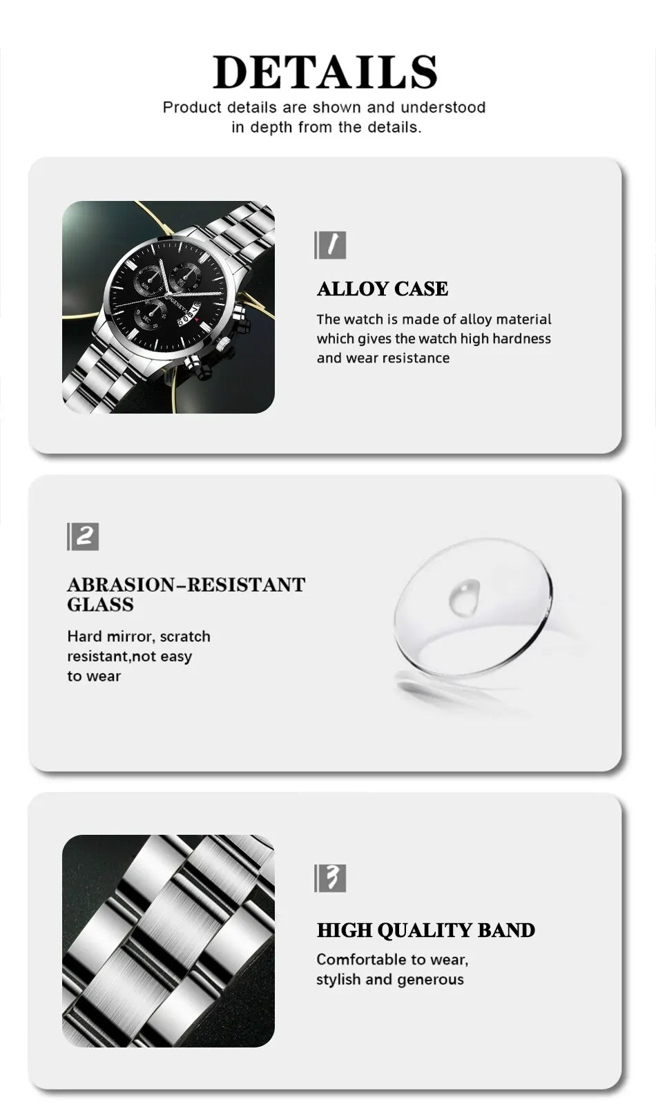 Fashion Men Watch Luxury Calendar Quartz Wrist Watch Business Watches Man Clock Male Bracelet Wristwatch - Ellianto fashion Men's