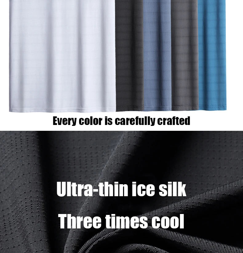 CHRLCK Plus Size Summer Ice Silk Short Sleeve T-Shirt Men's Loose Thin Sports T-shirt For Seniors Outdoor Fitness Casual T-shirt - Ellianto fashion Men's