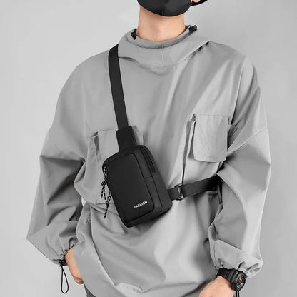 Small Men's Chest Bag Fashion Shoulder Crossbody Bags for Man 2025 Casual Mini Sling Sports Male Handbag Travel Sholder Phone - Ellianto fashion Men's