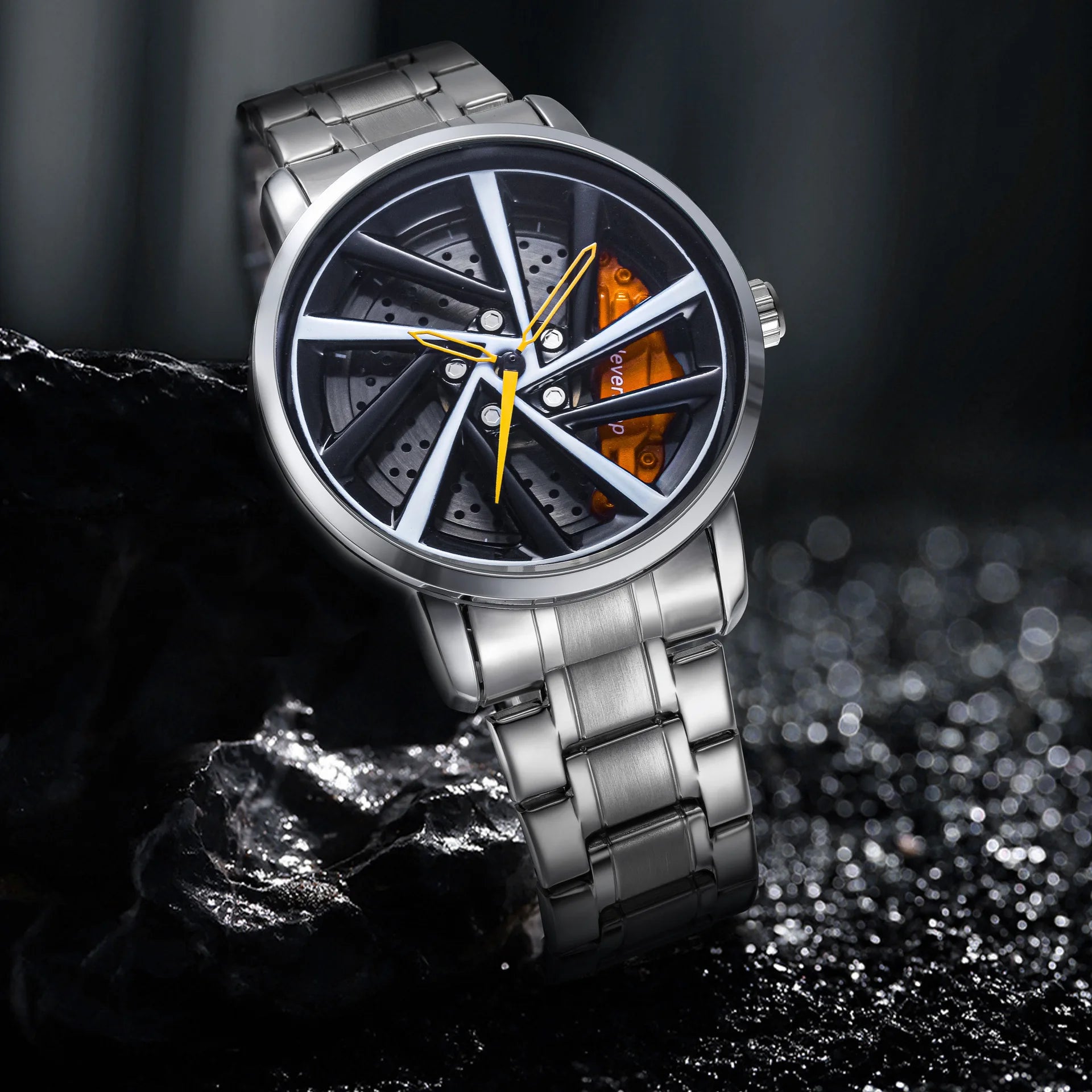 UTHAI CQ324 Fashionable Men watch with wheel clamp design,rotating hollow quartz watch,cool clock gift watches for man - Ellianto fashion Men's