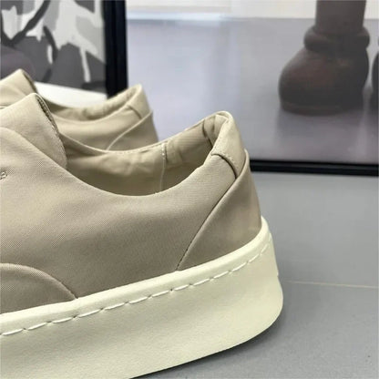 Men's Shoes 2025 New Solid color Fashion Casual Shoes Flat bottom Breathable Walking Shoes Comfortable Loafers Platform Sneakers - Ellianto fashion Men's