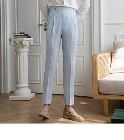 High-quality Harajuku Slim Fit Men's Pants Trendy Brand Draped Suit Casual Trousers Smooths Your Silhouette Small Feet - Ellianto fashion Men's