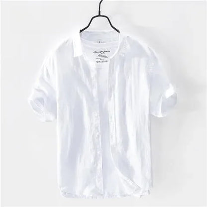 Summer Ice Silk Linen Shirt – Lightweight, Loose-Fit Comfort and Effortless Casual Style for the Modern Gentleman