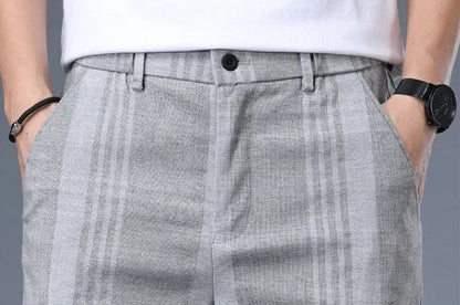 Work Social Tailoring Man Suits Pants Gray Business Trousers for Men Office Summer 2025 New in Chinese Homme Formal High Quality - Ellianto fashion Men's