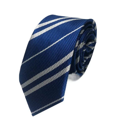 Magic School Tie Harris Halloween Cosplay Lovely Costume Prop Twill Casual College Badge Costume Necktie 4 Color - Ellianto fashion Men's