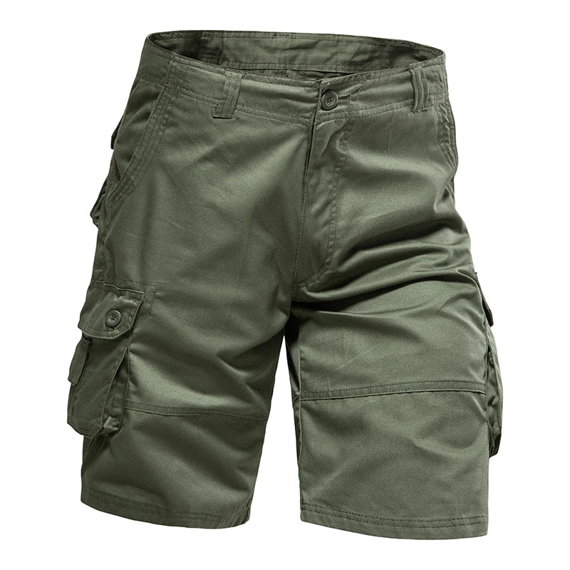 Men's Shorts Loose Large Size Multi-Pocket Overalls Summer Cotton Comfortable Nickel Pants Outdoor Casual Sports Beach Pants - Ellianto fashion Men's