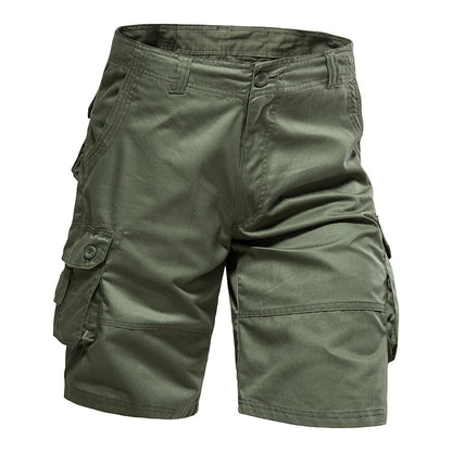 Men's Shorts Loose Large Size Multi-Pocket Overalls Summer Cotton Comfortable Nickel Pants Outdoor Casual Sports Beach Pants - Ellianto fashion Men's