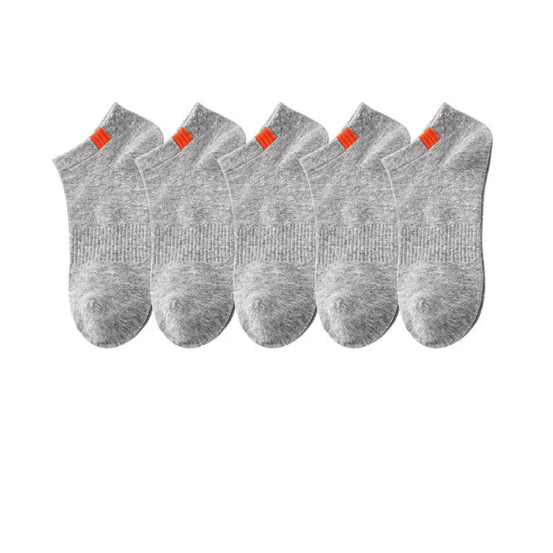 10pieces=5pair/lot Summer Cotton Man Short Socks Fashion Breathable Boat Socks Comfortable Casual Socks Male Big Size White Hot - Ellianto fashion Men's