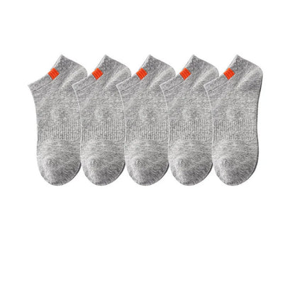 10pieces=5pair/lot Summer Cotton Man Short Socks Fashion Breathable Boat Socks Comfortable Casual Socks Male Big Size White Hot - Ellianto fashion Men's