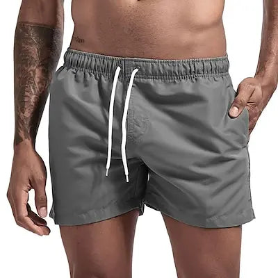 Men's Swim Shorts Swim Trunks Quick Dry Board Shorts Bathing Suit Breathable Drawstring With Pockets for Surfing Beach Summer - Ellianto fashion Men's