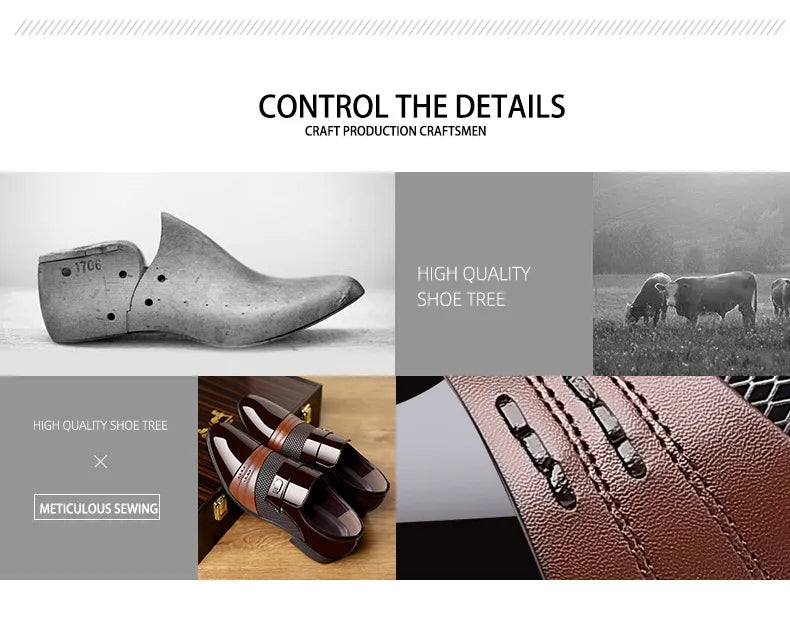 Oxford Shoes Men's Luxury Lacquer Wedding Shoe Pointed Toe Dress Shoes for Men Classic Business Men Leather Shoes Big Size 38-48 - Ellianto fashion Men's