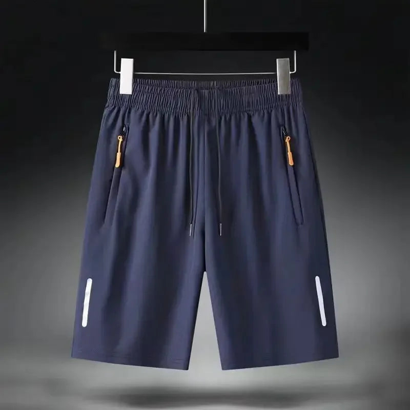 Summer Men Shorts Ice Silk Running Gym Sport Shorts Quick Dry Breathable Beach Short Pant Fitness Jogging Cool Casual Sportswear 2025 - Ellianto fashion Men's