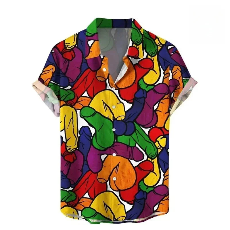 Summer Men’s Beach Shirt – Lightweight Short-Sleeve Comfort with Fun, Personalized Style for the Modern Gentleman