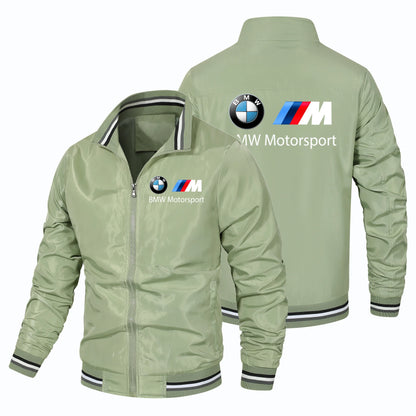 Motorcycle Zipper Top, BMW Thin Jacket, Men's Casual Windproof Jacket, Camping Spring and Autumn Casual Men's Submachine Jacket - Ellianto fashion Men's