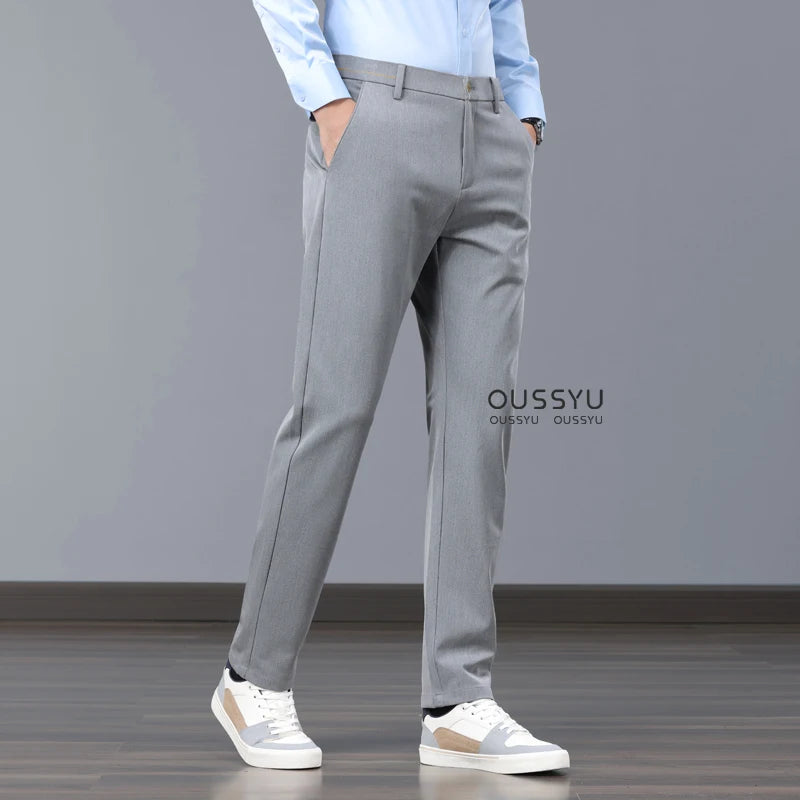 New Spring Summer Luxury Formal Pants Men Business Banquet Party Gentleman France Work Office Formal Pantalones Hombre Clothing - Ellianto fashion Men's