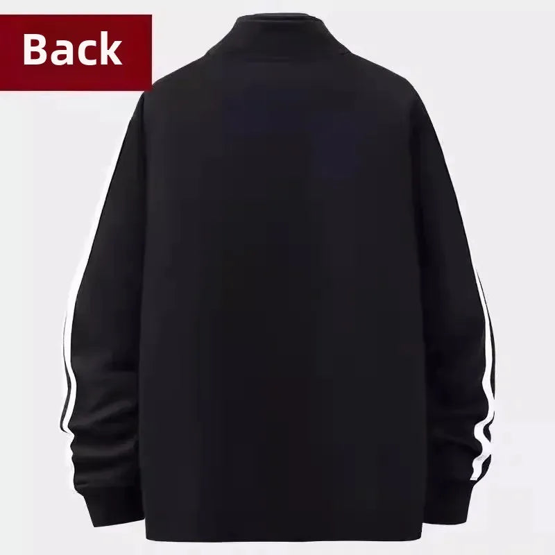 Casual Sportswear Set for Men Spring Autumn Thin Three-Stripes Open Cardigan Hoodie Pants Combo Lightweight Male Outfit - Ellianto fashion Men's