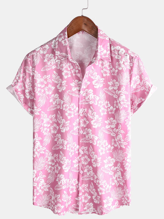 Men’s Holiday Hawaiian Floral Shirt – Lightweight, Breezy Comfort and Effortless Beach Vacation Style for the Modern Gentleman