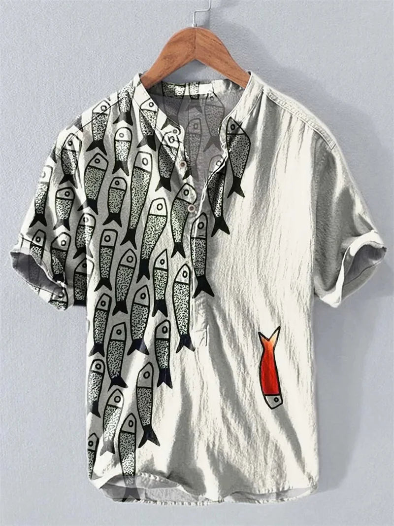 2025 Summer Hawaiian Short-Sleeve Shirt – Lightweight, Breezy Comfort and Effortless Casual Style for the Modern Gentleman