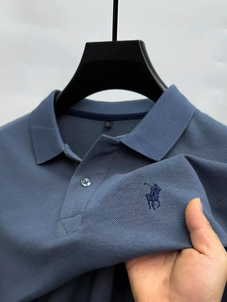 100% cotton high-end brand short sleeve polo shirt men summer business Paul fashion embroidered T-shirt loose casual men's wear - Ellianto fashion Men's