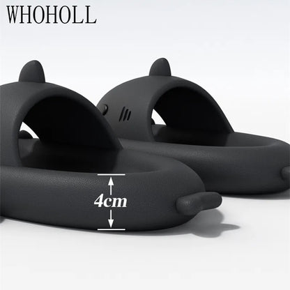 2025 Summer Man Women Shark Slippers Couple's Baby Thick Bottom Bathing Home Slipper Indoor Household Kids Flip Flops - Ellianto fashion Men's