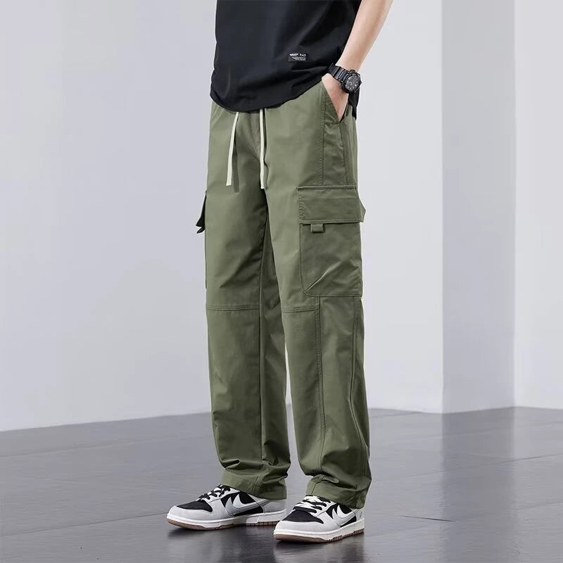 Work Wear Casual Pants Men's Breathable Loose Trousers Overalls for Men Working Clothes Comfortable Pant - Ellianto fashion Men's