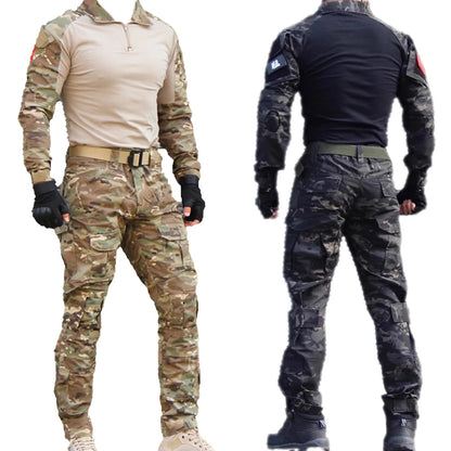 Tactical Uniform Suits Milit Outdoor Camouflage Suit Hunting Shirts Pants Fish Trainning Airsoft Paintball Clothes Sets - Ellianto fashion Men's