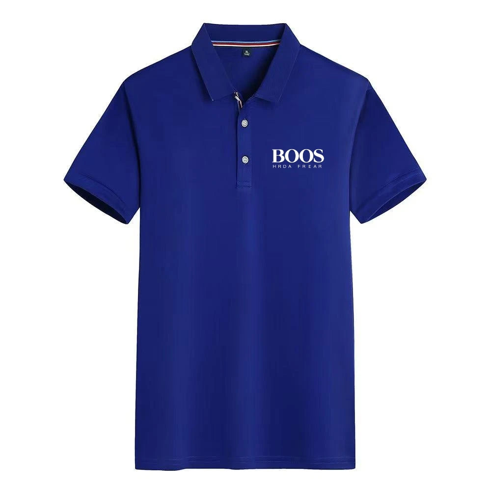 Men'S New Solid Color Polo Shirt Short Sleeved, Casual, Fashionable, Breathable And Comfortable Top, New Product, Ca - Ellianto fashion Men's