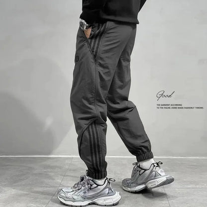 2025 Spring Autumn Men's Long Pants Loose Fit Plus Size Casual Nine Point Plus Size Harem Workwear Bunded Pants Men - Ellianto fashion Men's