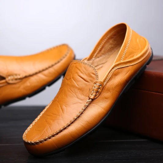 Men's Leather Casual loafers Shoes wedding Dress Shoes New Big Size Moccasins Shoes Suede shoes High Quality zapatos - Ellianto fashion Men's