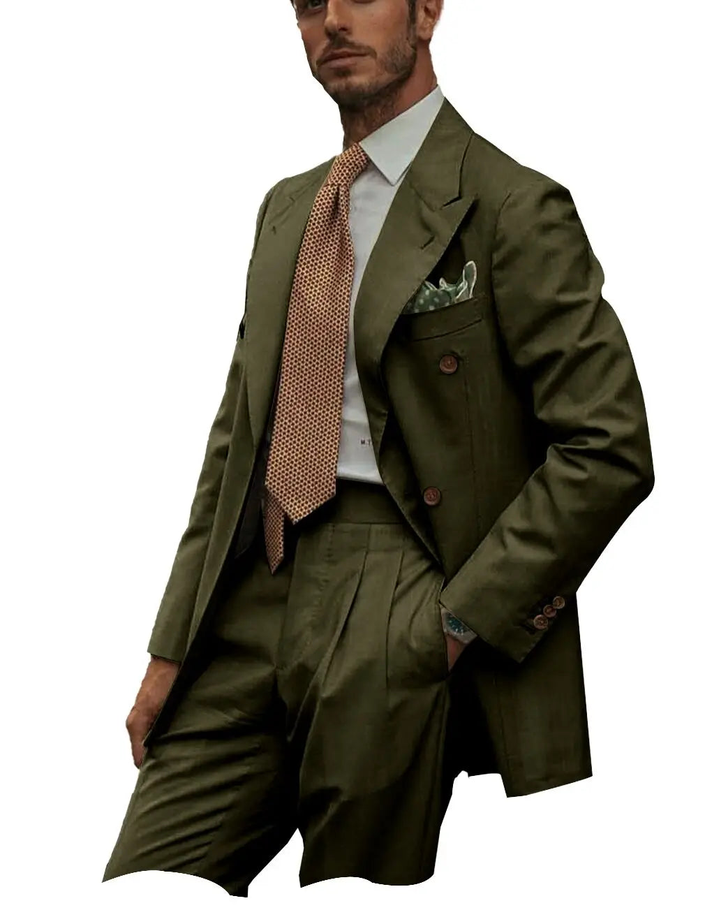 New Solid Color Linen Men's Suit 2 Pieces Fashion Business Casual Summer Elegant Prom Wedding Groom Tuxedos High Quality Suits - Ellianto fashion Men's