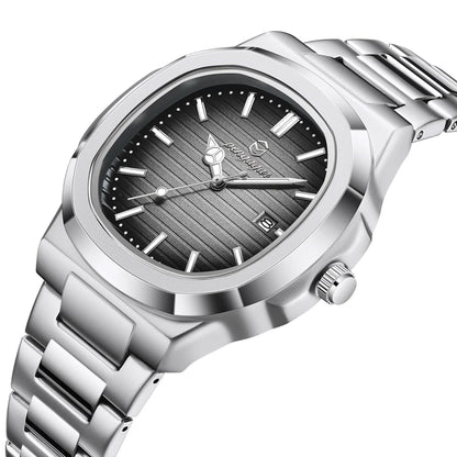Men Luxury Watch Business Waterproof Male Clock Luminous Date Stainless Steel Square Quartz Men Watch reloj hombre - Ellianto fashion Men's